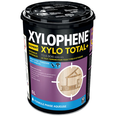 Traitement bois intérieur extérieur XYLOPHENE EXPERT XYLO TOTAL insecticide fongicide anti-termites bidon de 5 litres - PEINTURES ANDRE