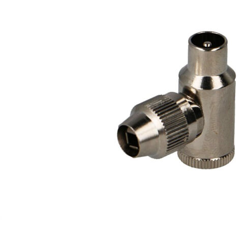 Fiche mâle TV métallique coudée Ø 9.52 mm - EVICOM (1/2)