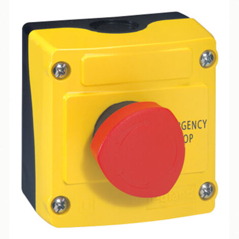 Legrand – Boîtier de protection pour prise électrique – Coupure d'urgence rouge Ø40mm – IP66 – Montage en saillie – 24212