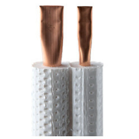 Couronne de tube cuivre isolée 0.7 mm 1-4-3-8 PE extrudé 10 mètres - EID