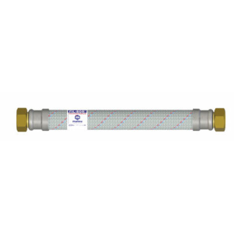 Flexible sanitaire 50cm FF 50x60 DN50 tresse inox/douille galva 1p (1/2)