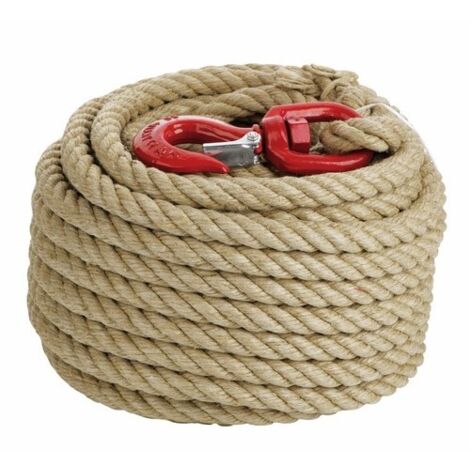 Corde à poulie chanvre diamètre 20 mm longeur 25 m - CORDERIE MESNARD SAS