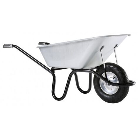 Haemmerlin – Brouette de jardin 120 L – Charge utile 200 kg – Acier galvanisé – Roue gonflée 400 mm – 305020501