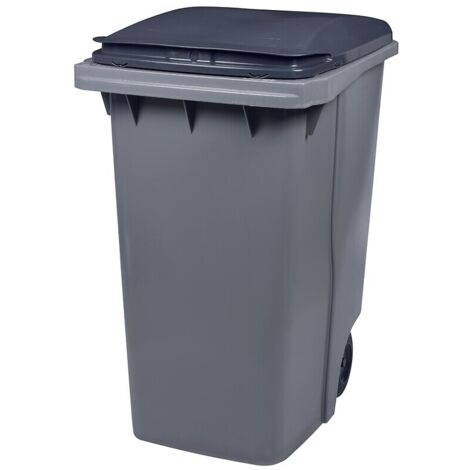 Conteneur 2 roues gris-gris 340 litres vidage par prise frontale - SN ROSSIGNOL