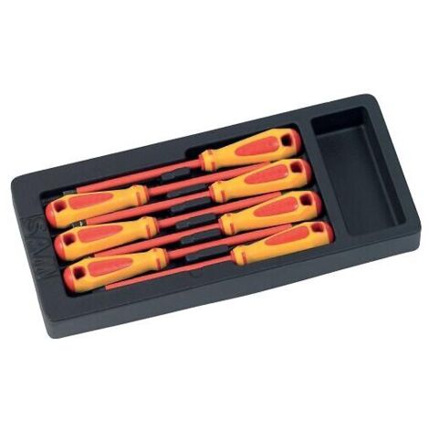 Lot De 7 Tournevis Isolés 1kV – 3 Cruciformes Phillips Et 4 Plats – LEM Select