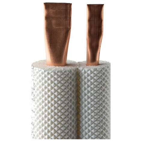 Couronne de tube cuivre cerclée CU 0.8-10 3-8-5-8 isolé blanc 10 mètres - EID