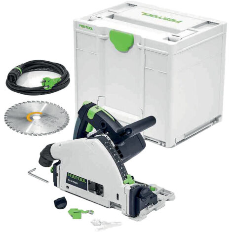 Festool – Scie plongeante filaire 1200W – Profondeur de coupe 43mm à 45° – Changement de lame rapide – Coffret de transport inclus (1/2)