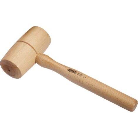 Maillet bois en forme tonneau diamètre 50 mm 307-51 - SAM OUTILLAGE (1/4)