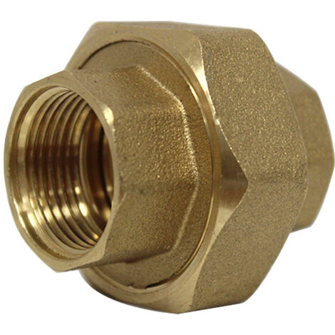 Raccord union droit Femelle Femelle 3/4' (20/27) – Laiton résistant à la corrosion – Pour transport d'eau potable – Installation facile – Sobime