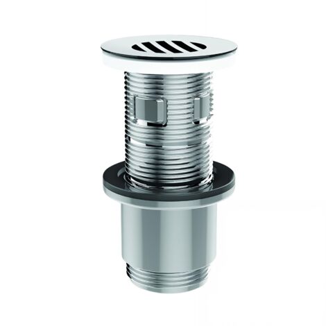 Bonde lavabo universelle à grille avec ou sans trop plein H100 mm recoupable (1/4)