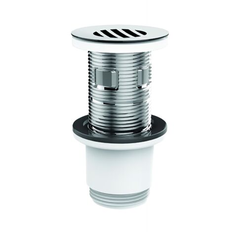 Bonde lavabo universelle recoupable à grille avec ou sans trop plein H100mm (1/5)