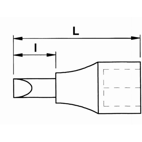 Douille tournevis 1-2 à chocs longue 6 pans 8 mm mâle NSC-8 - SAM OUTILLAGE (1/3)