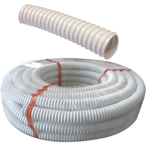 Tube de vidange PVC souple annelé Ø32 mm - Rouleau 20 mètres - Regiplast