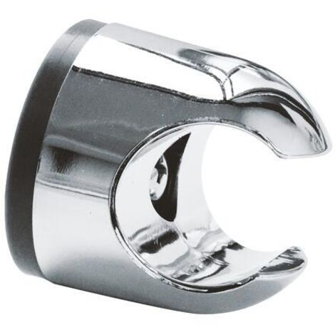 Somatherm – Support mural fixe chromé pour douchette – Matériau ABS léger – Finition brillante – Diamètre intérieur 20 mm – Compatible avec tous flexibles