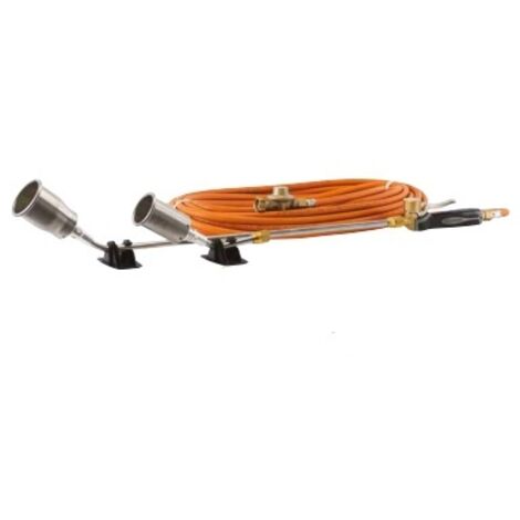Guilbert Express – Pack étancheur inox 1 brûleur Ø60 mm – Détendeur 4 bar – Tuyau L 20 m – Applications : étanchéité, travaux publics, industrie