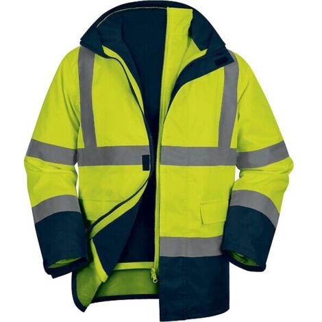 PARKA 5 EN 1 HAUTE VISIBILITÉ POLYESTER OXFORD ENDUIT PU DELTA PLUS - SPEEDOM   L (1/5)