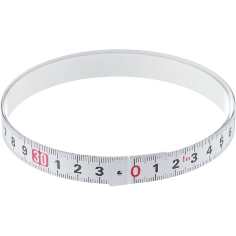 Tajima – Ruban adhésif 13mm pour surfaces variées – 2 m – Acier avec finition poudre blanche – Support auto-adhésif pour fixation facile