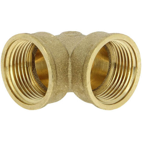 Watts – Coude laiton égal Femelle 1" – Raccord 90° à visser – Taraudage 1" (26x34) – Norme A.C.S. NF EN 12164
