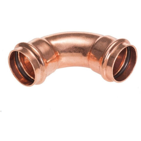 Ibp Bänninger – Courbe cuivre à sertir 90° Femelle Femelle Ø16 – Raccord à sertir pour chauffage et ECS – Joints EPDM – Température maxi 120°C