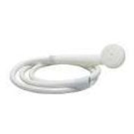 Kit de douche Dame pour hôpitaux avec douchette blanche 1 jet et flexible PVC blanc jetable 1.50 m - DISFLEX FRANCE (1/2)