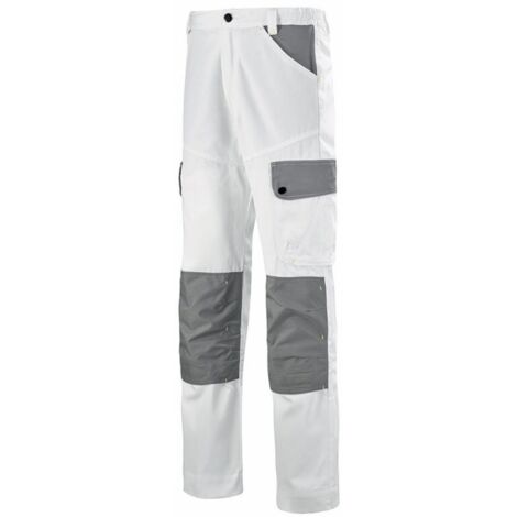 Pantalon craft paint coton-polyester Blanc-gris taille 2 - CEPOVETT (1/2)