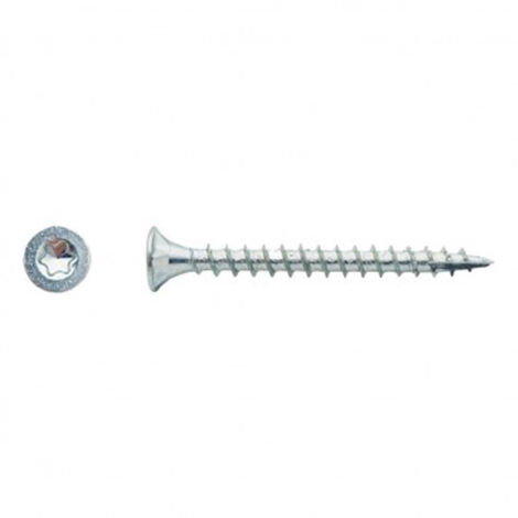 Vis pour panneaux agglomérés tête fraisée Filetage Total Torx® Zingué - 4 x 35 mm - BIVI (1/2)