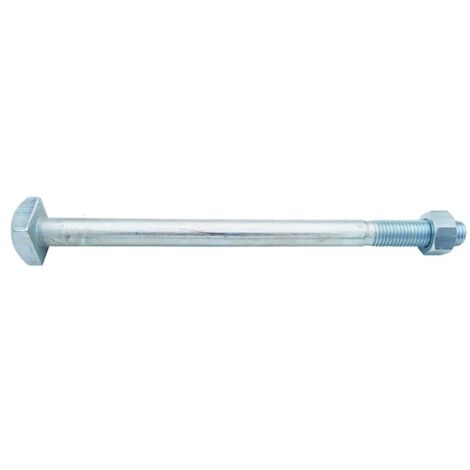 Boulon charpente bois tête carrée Classe 4,8 NFE 27341 - 14 x 375 mm Zingué - BIVI