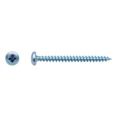 Vis pour panneaux agglomérés tête cylindrique Pozidriv® Zingué - 4 x 16 mm - BIVI (1/2)
