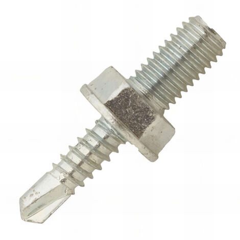 Piton mâle autoperceur tête hexagonale à embase filetage métrique au dessus de la tête 7 x 10 mm - SCELL-IT