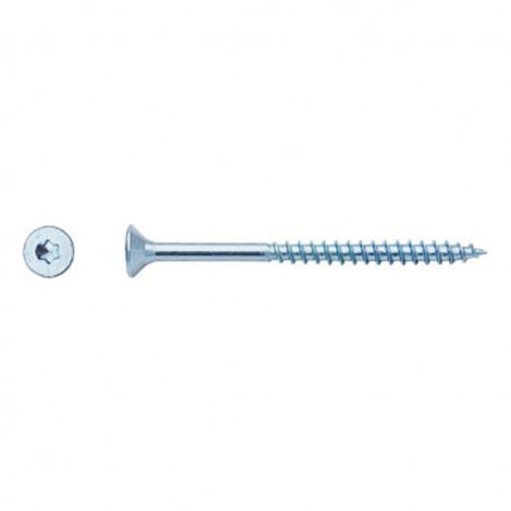 Vis pour panneaux agglomérés tête fraisée Filetage Partiel Torx® Zingué - 6 x 80 mm- Vendu par 150 (1/2)