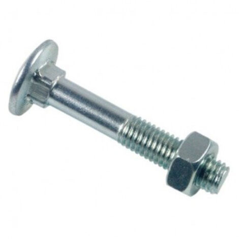 Boulon LENNIE Tête ronde collet carré TRCC - Zingué blanc - Ø7x30 - boite de 200 - BTRCC0703002B