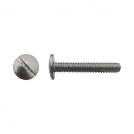 Vis poêlier tête ronde large fendue Inox A2 - 6 x 45 mm - BIVI (1/2)