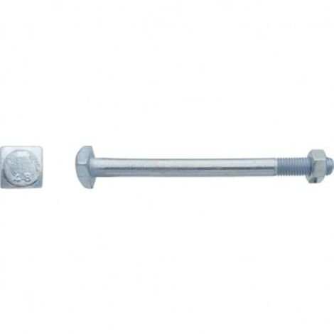 Boulon charpente bois tête carrée Classe 4,8 NFE 27341 - 18 x 475 mm zingué - LENNIE - BC1847502B