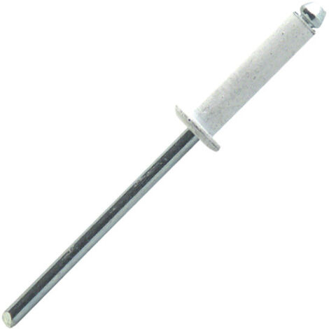 Rivets standards tête plate blanc RAL9003 en aluminium/acier AWD Ø4,8x16mm - Boite de 250