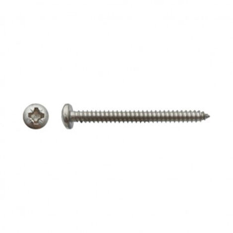 Vis à tôle tête cylindrique bombée large Pozidriv® Inox A2 - 3,9 x 15,9 mm - BIVI (1/2)