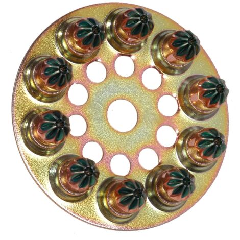 Spit – Cartouche de disques de 10 charges 6,3/10 verts pour fixation sur supports denses – 100 charges – 31600