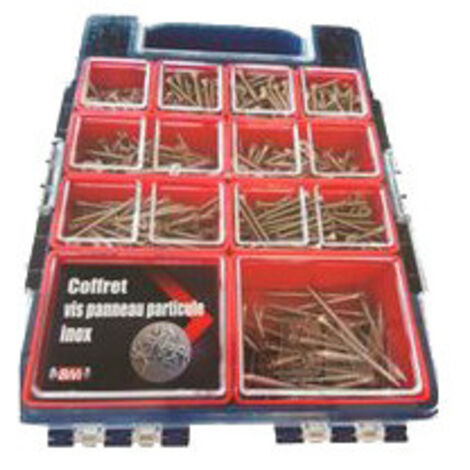Coffret de 730 Vis panneau particule (Vis Agglo) Tête Fraisée Pozidriv® Inox A2 - BIVI (1/2)