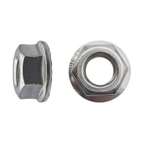 Écrou embase crantée DIN 6923 Inox A2 - 5 mm - BIVI (1/2)