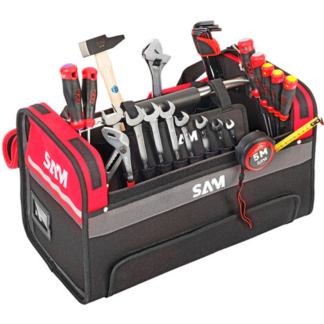Caisse textile 1er équipement avec outils 30 L avec 28 outils - SAM (1/2)