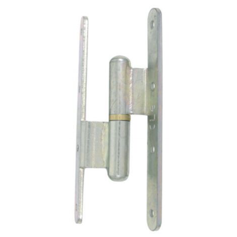 Torbel – Paumelle renforcée à bague laiton 190x80x95 mm – Acier zingué blanc – Pour menuiserie à recouvrement – RCNR198G1