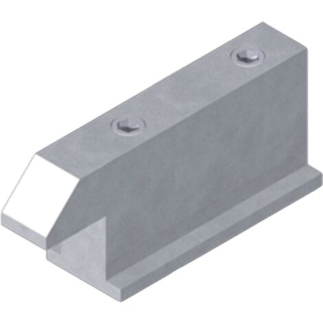 Gâche à enfiler DS2293 à vis pression pour fermeture encastrée SILENE gris RAL 9006 - LA CROISEE DS