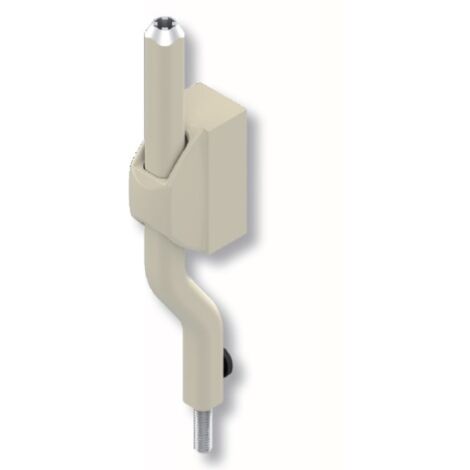 Ensemble tringle déporté pour crémone pompier - CROISEE DS Déport -3 à 9 mm Blanc