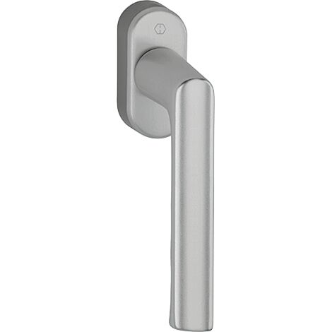 Hoppe – Poignée de fenêtre Hamburg Secustik – Aluminium aspect inox – Carré 32-42 mm – Vis M5x45 et M5x50 – Pour fenêtres oscillo-battantes – 12118916