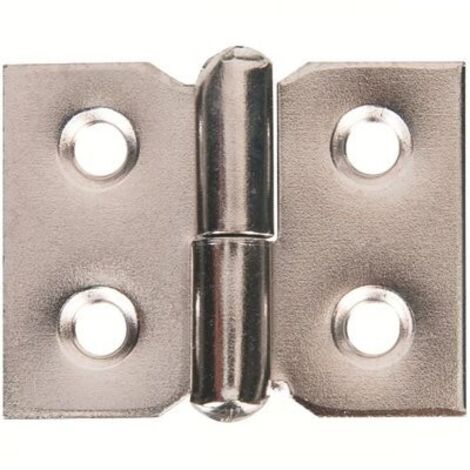 Paumelle de meuble acier nickelé 30 x 40 mm droite - MONIN