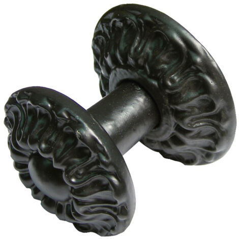 Bouton de porte fonte DAHLIA époxy noir à tige universelle époxy noir - TORBEL INDUSTRIE (1/2)