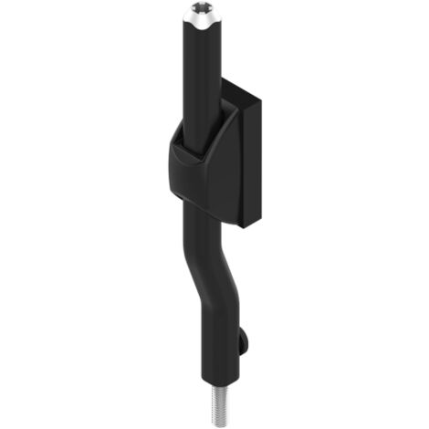 Ensemble de tringle dévoyée de 18mm DS5409 pour crémone pompier noir RAL 9005 - LA CROISEE DS