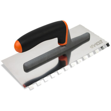 Platoir cranté dents à 45 degrés avec lame en inox - 280 x 130 mm - EDMA (1/2)