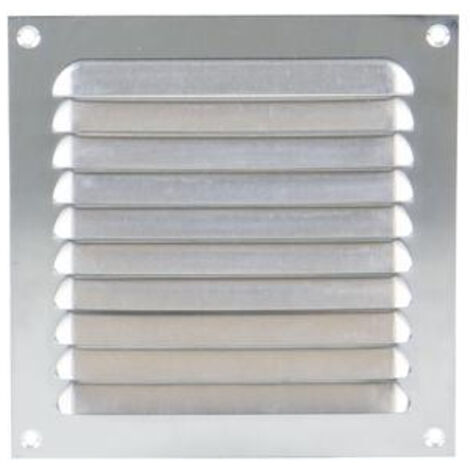 Renson – Grille aération VMC 150 x 150 mm – Aluminium anodisé argent – Fixation par vis ou collage – 41501501