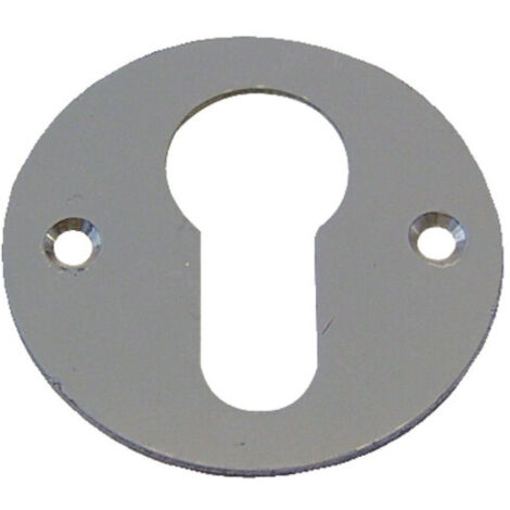 Rosace ronde plate aluminium argent diamètre trou intérieur 14 mm - BILCOCQ