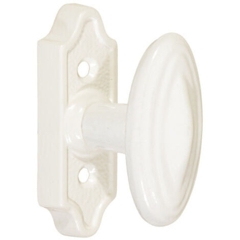 Bouton de fenêtre N°6 sur rosette N°1 – Fonte grise FGL 200 – Dimensions 7x45 mm – Inclus : 1 carré et 2 vis métaux TF Pozi